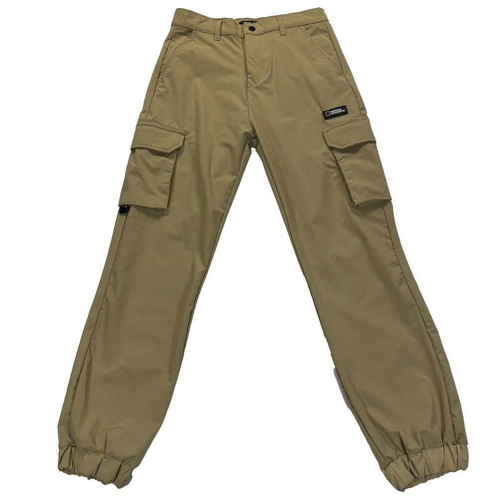 National Geographic Cargo Jogger Pants Mens 28x29 Tan Tactical Utility Hiking